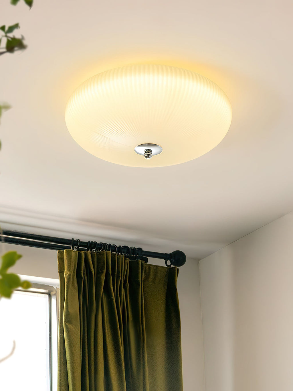Ribbed Dome LED Flush Ceiling Light