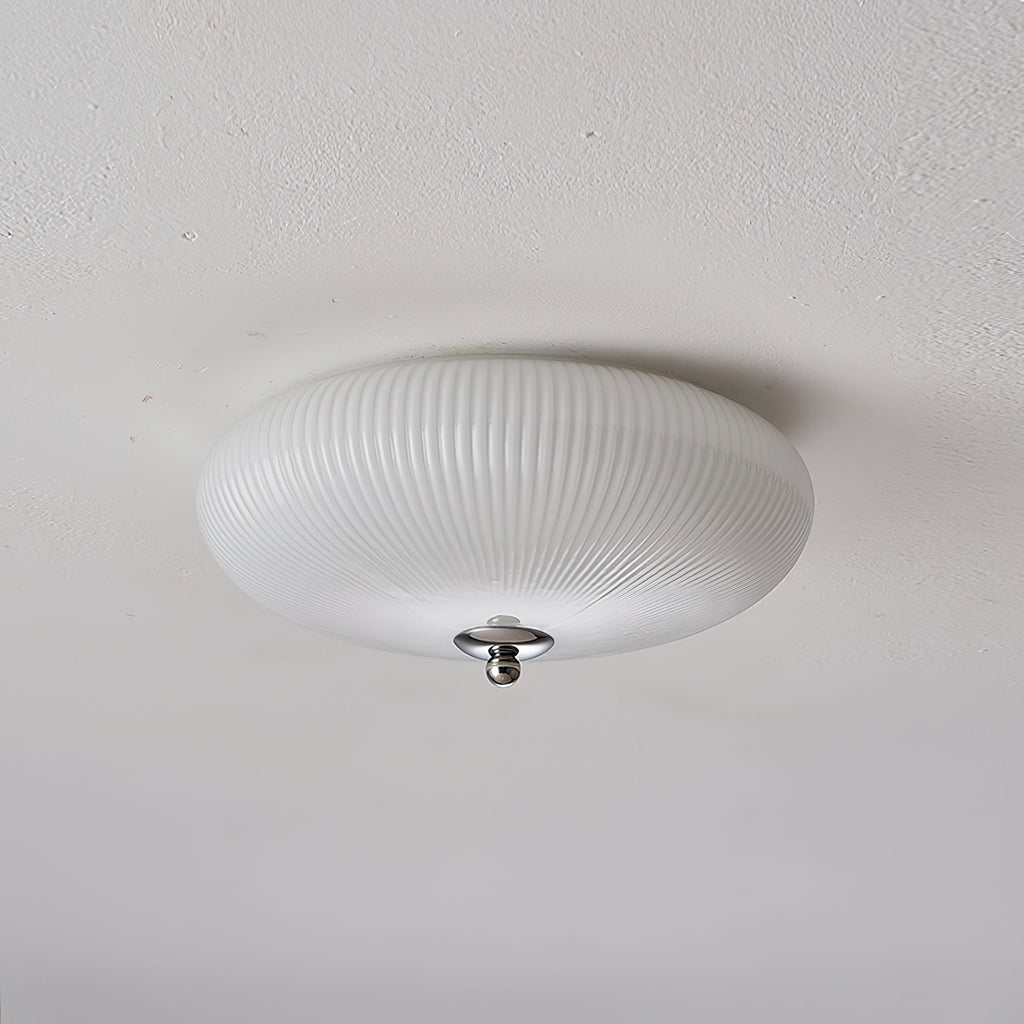 Ribbed Dome LED Flush Ceiling Light