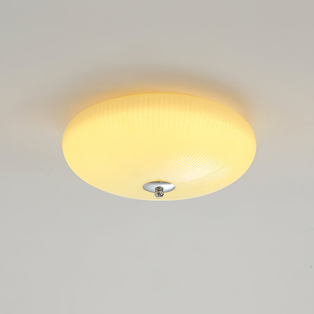 Ribbed Dome LED Flush Ceiling Light