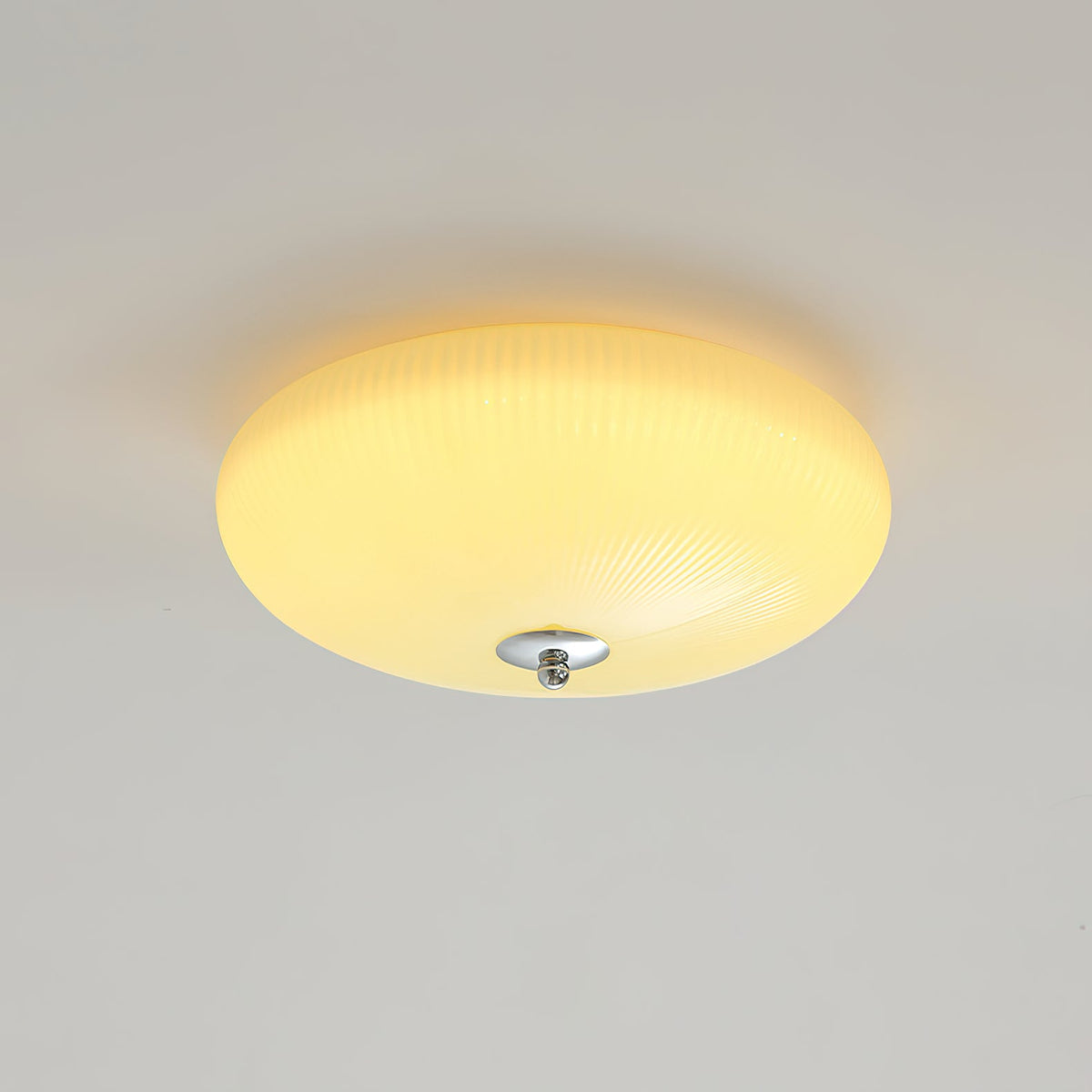 Ribbed Dome LED Flush Ceiling Light