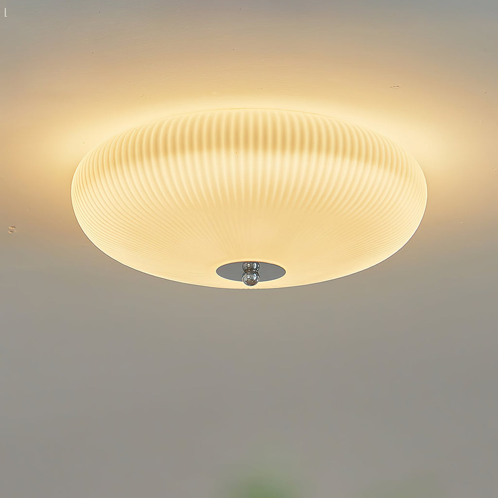 Ribbed Dome LED Flush Ceiling Light