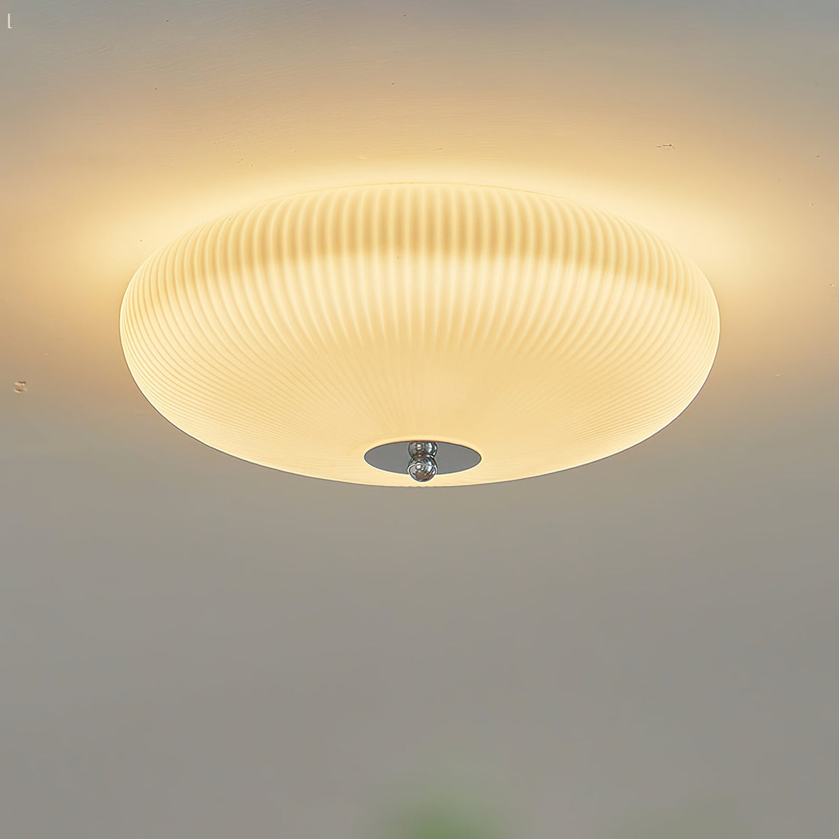 Ribbed Dome LED Flush Ceiling Light