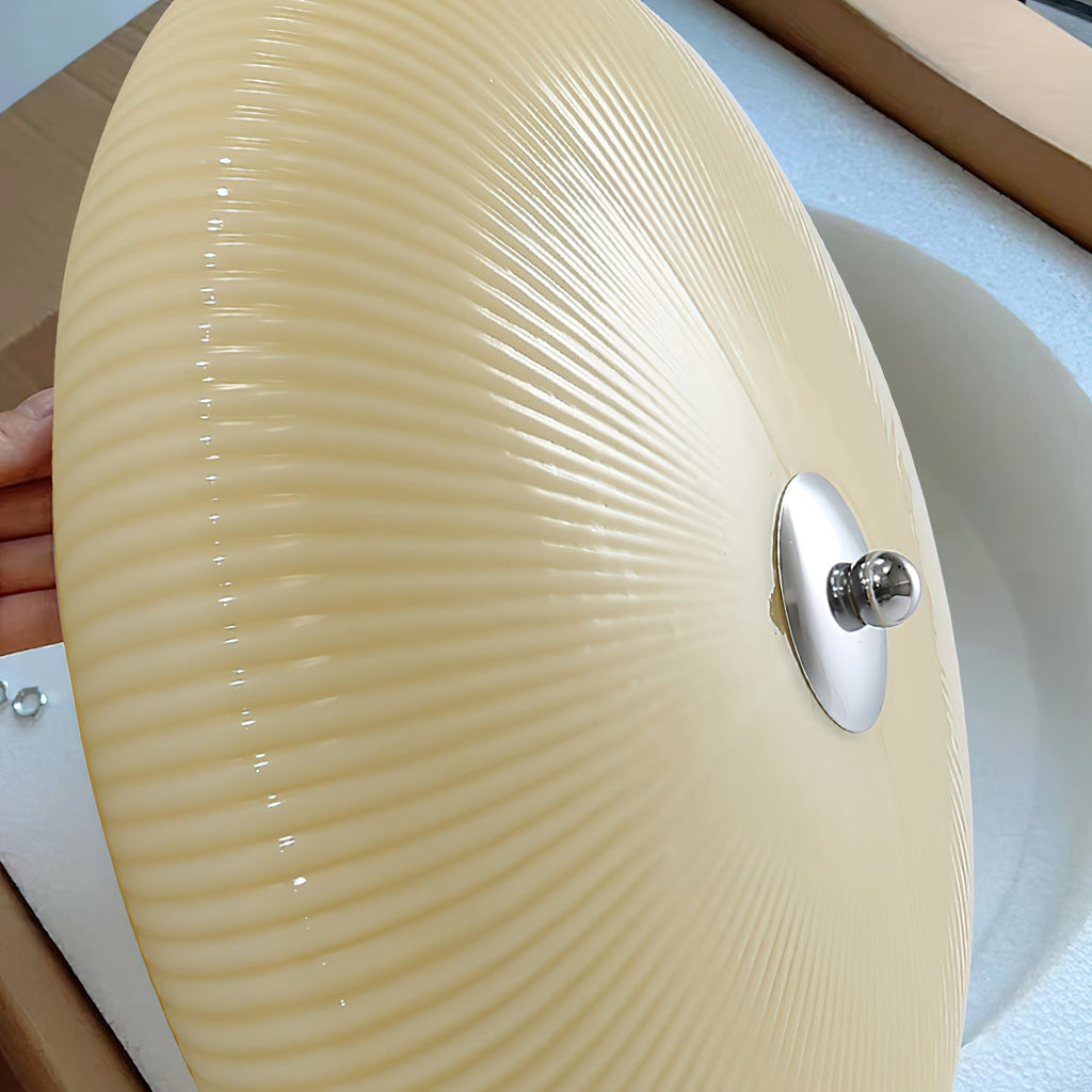Ribbed Dome LED Flush Ceiling Light