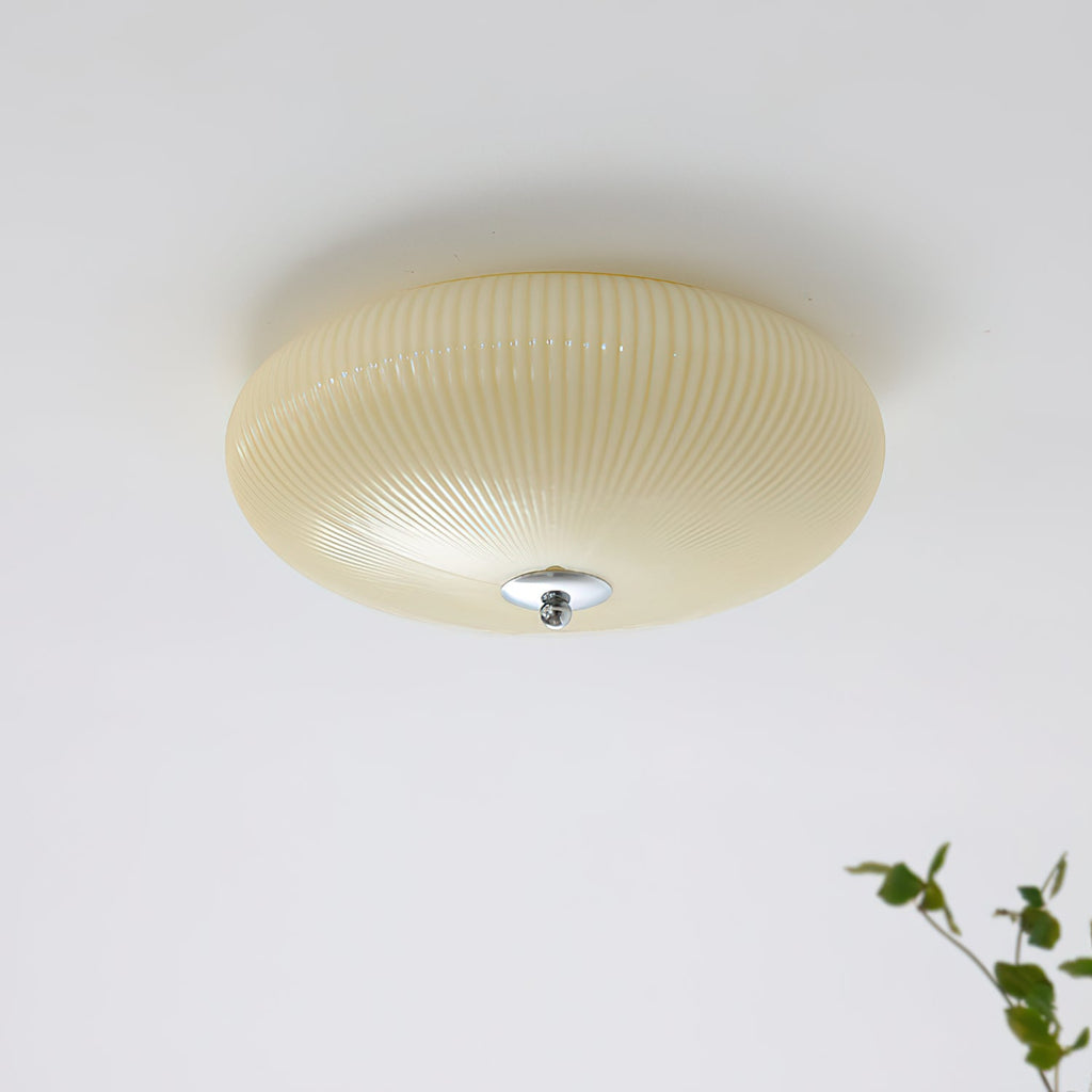 Ribbed Dome LED Flush Ceiling Light