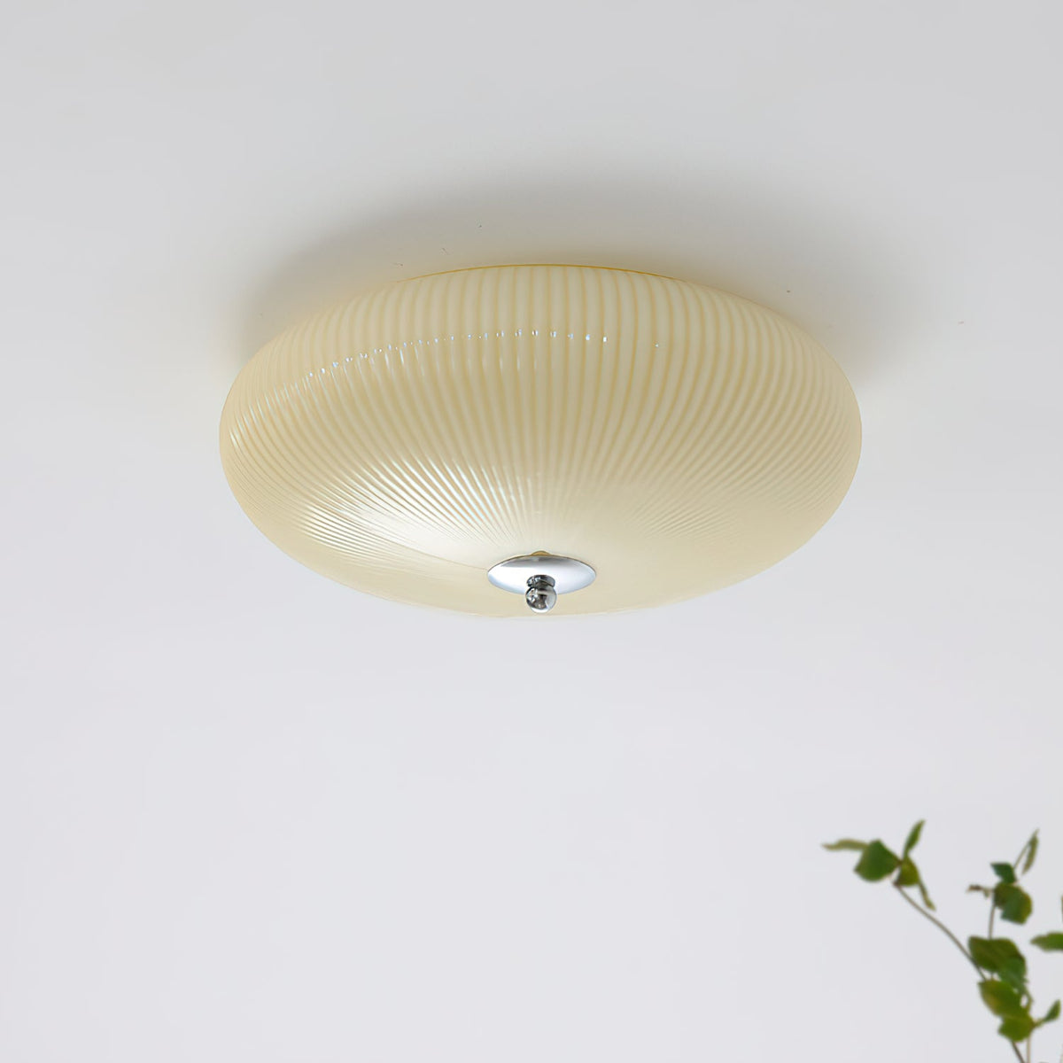 Ribbed Dome LED Flush Ceiling Light