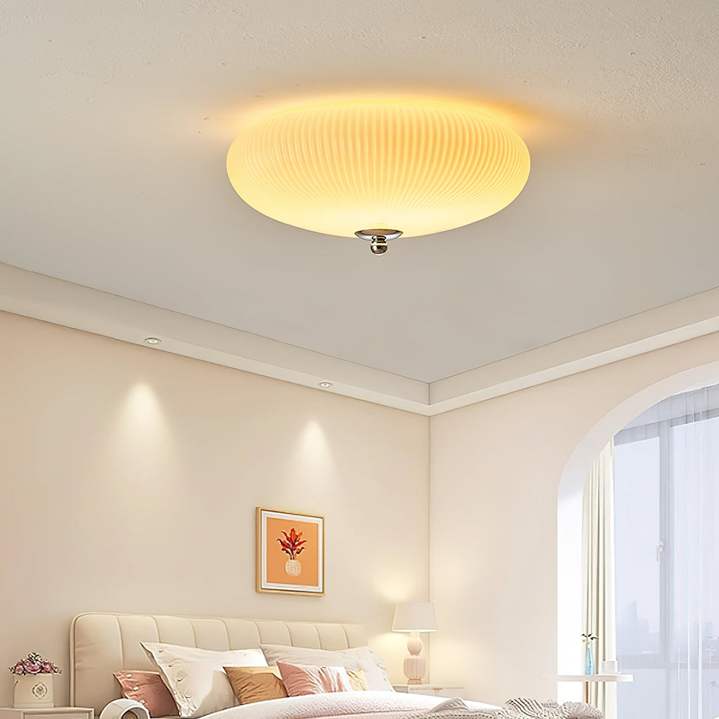 Ribbed Dome LED Flush Ceiling Light