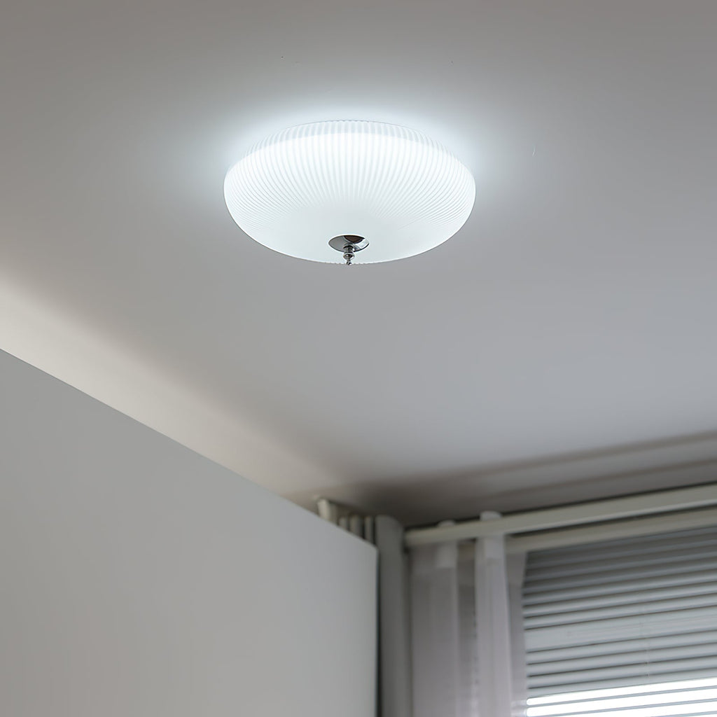 Ribbed Dome LED Flush Ceiling Light