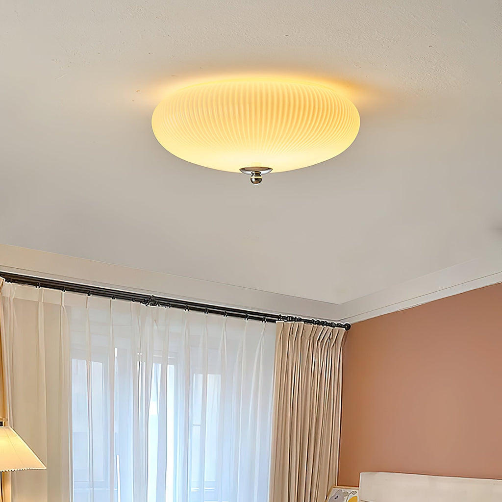 Ribbed Dome LED Flush Ceiling Light