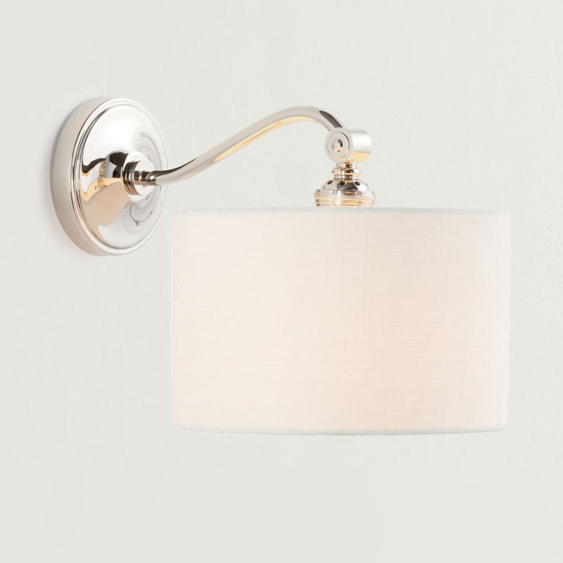 Curved Arm Drum Shade Wall Light