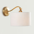 Curved Arm Drum Shade Wall Light