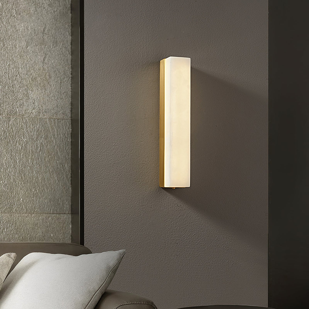 Slim Alabaster Panel LED Wall Lamp