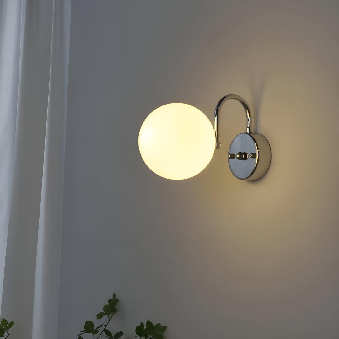 Modern Staggered Glass Globe Shade Wall Sconce Lighting