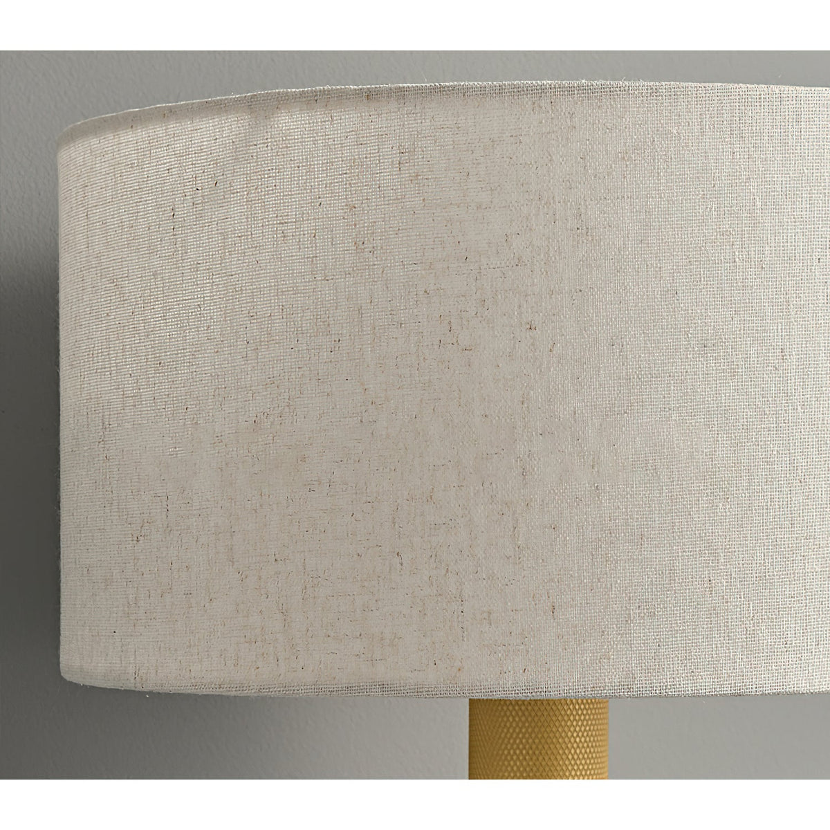 Linen Drum Shade Square Base Table Lamp