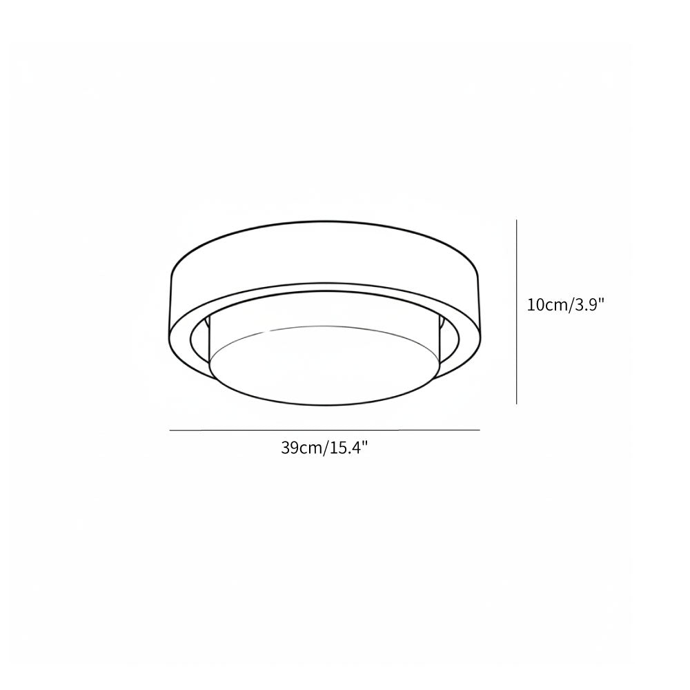 Wide Round Frosted Glass LED Flush Ceiling Light