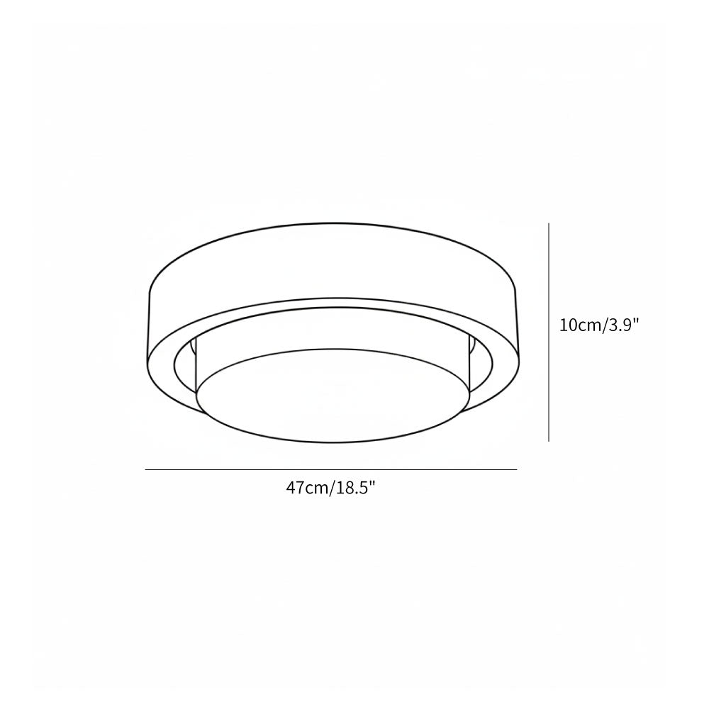 Wide Round Frosted Glass LED Flush Ceiling Light