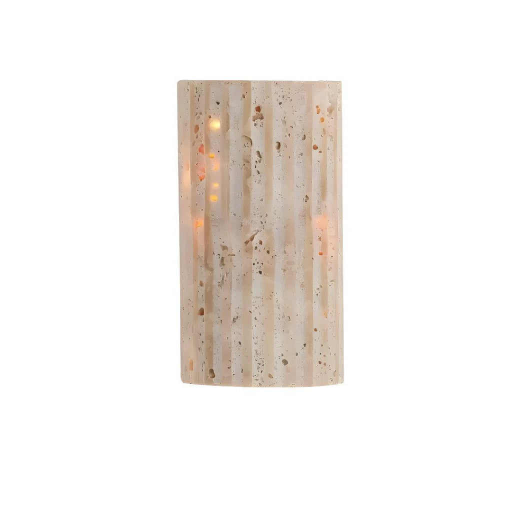 Natural Stone Wall Sconce Light With Warm LED Glow