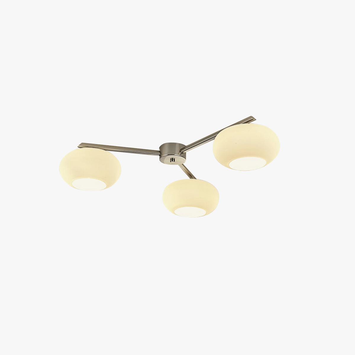 Branching Glass Globe Semi-Flush Ceiling Light