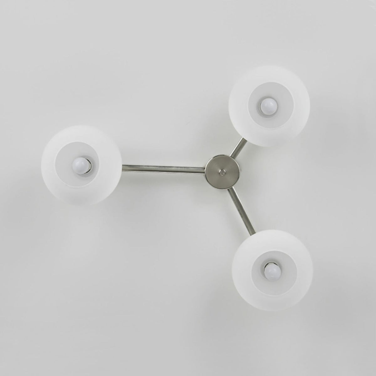 Branching Glass Globe Semi-Flush Ceiling Light