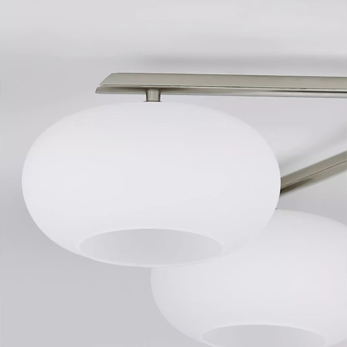 Branching Glass Globe Semi-Flush Ceiling Light