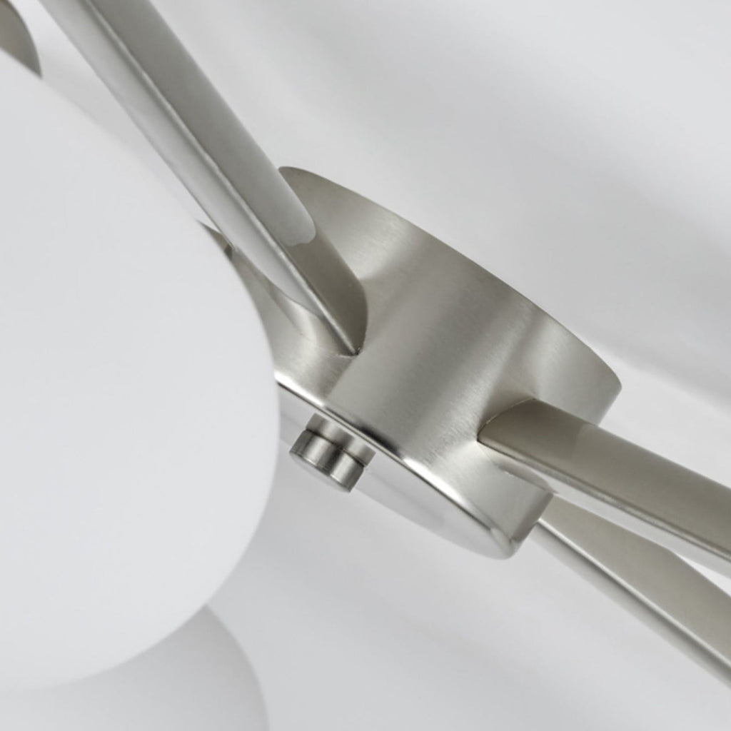 Branching Glass Globe Semi-Flush Ceiling Light