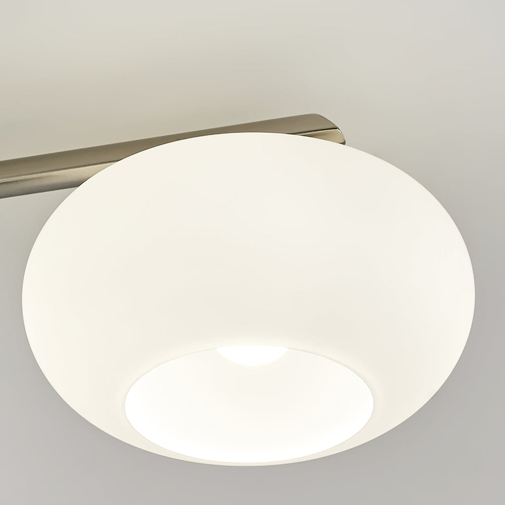 Branching Glass Globe Semi-Flush Ceiling Light