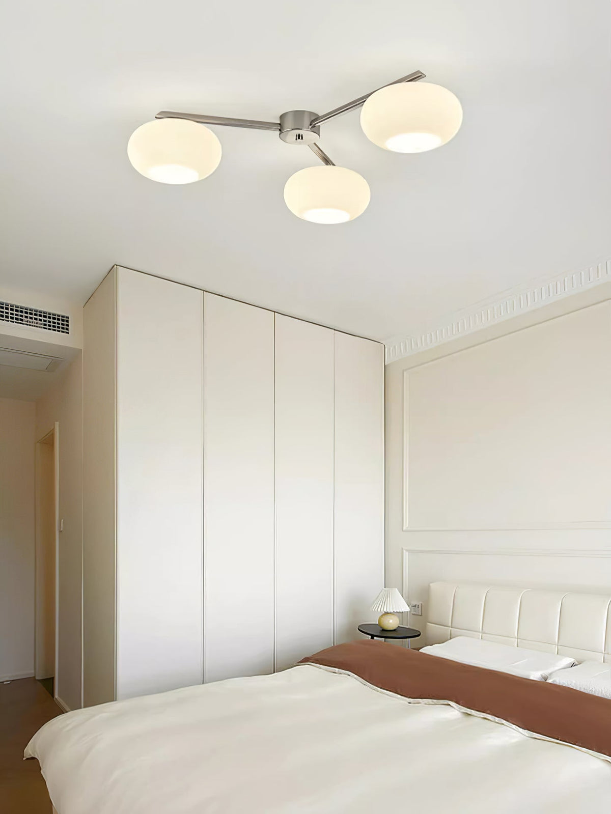 Branching Glass Globe Semi-Flush Ceiling Light