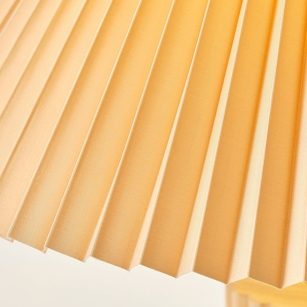 Ribbed Base Pleated Cone Table Lamp