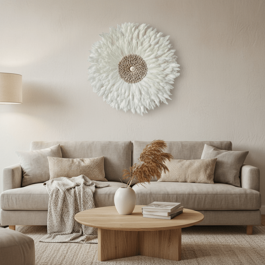 White Feather Juju Hat Wall Decor - view 6