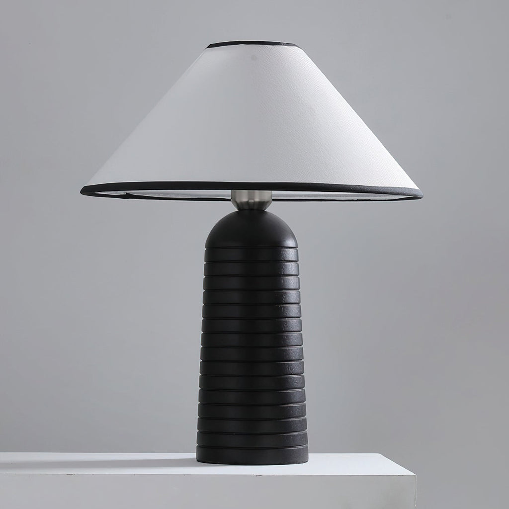Ridged Base Empire Shade Table Lamp