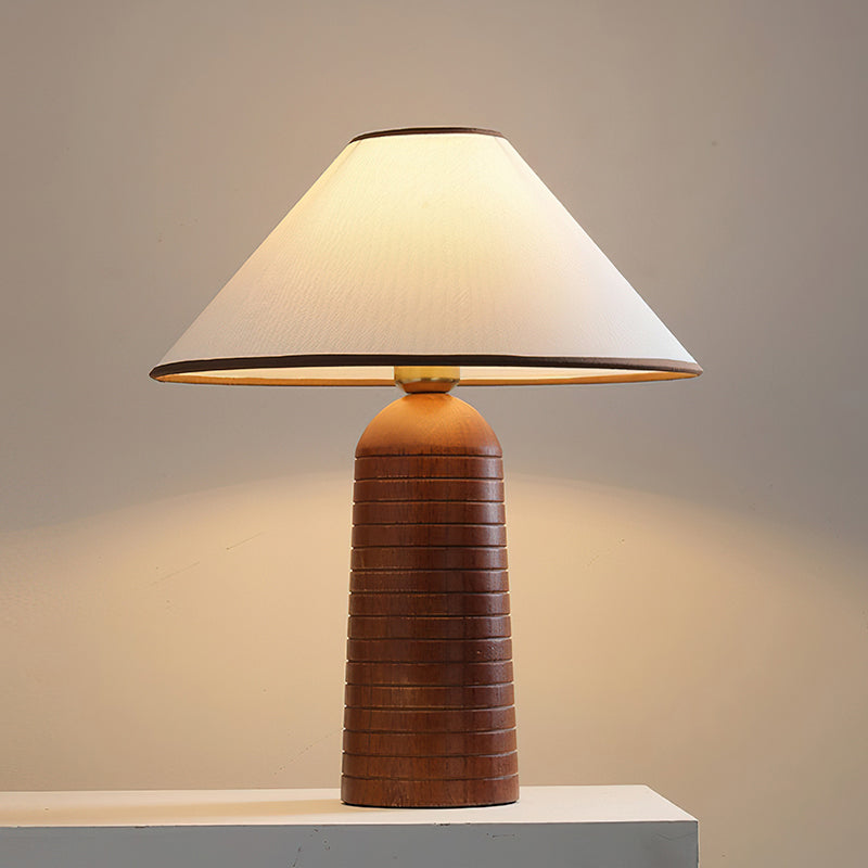 Ridged Base Empire Shade Table Lamp