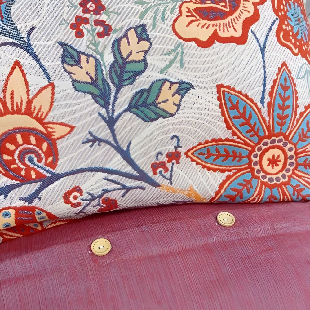 Rustic Floral Cotton Pillowcase Set of 2