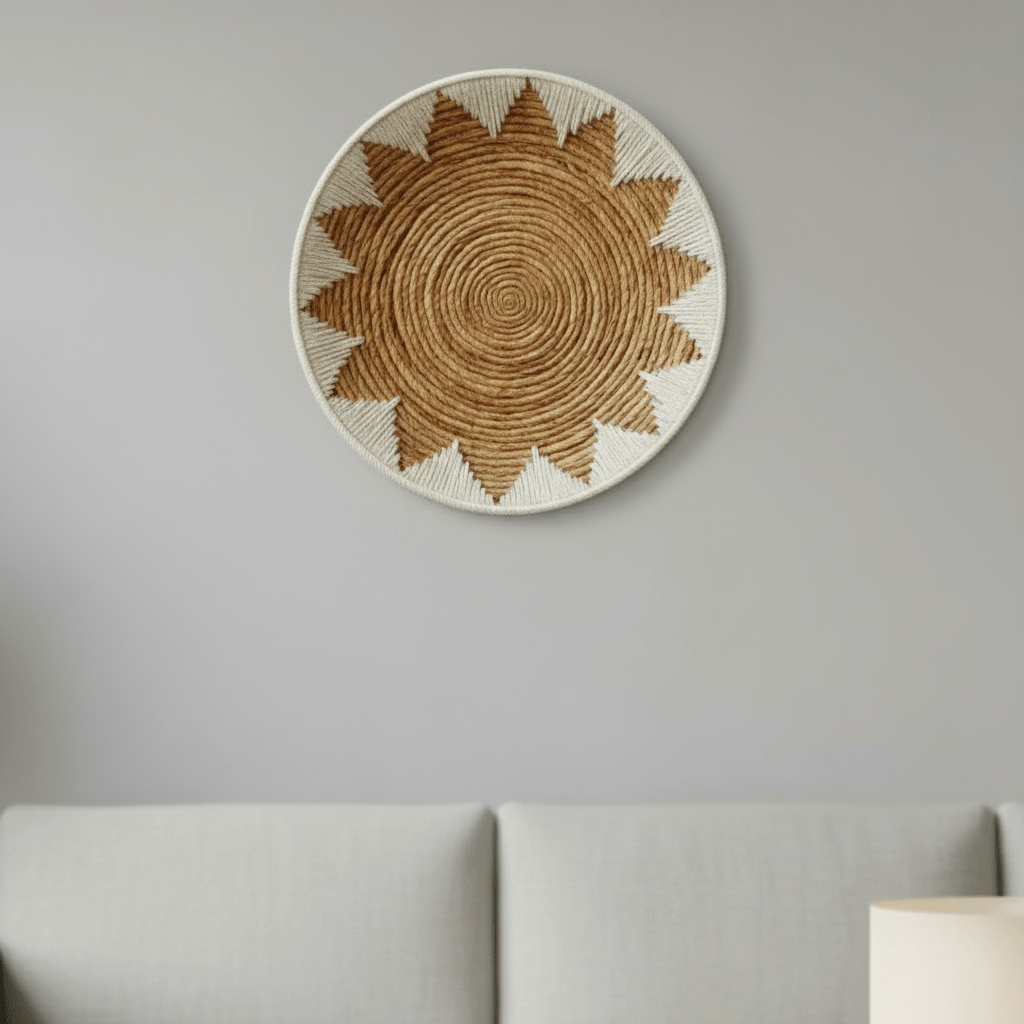 Tribal Woven Wall Basket - view 1