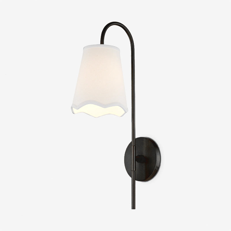 Curved Arm Tapered Shade Wall Light