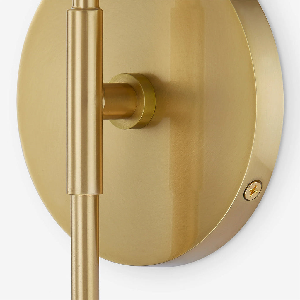 Curved Arm Tapered Shade Wall Light