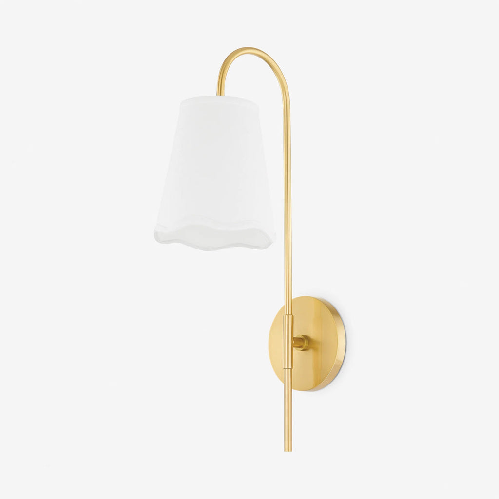 Curved Arm Tapered Shade Wall Light