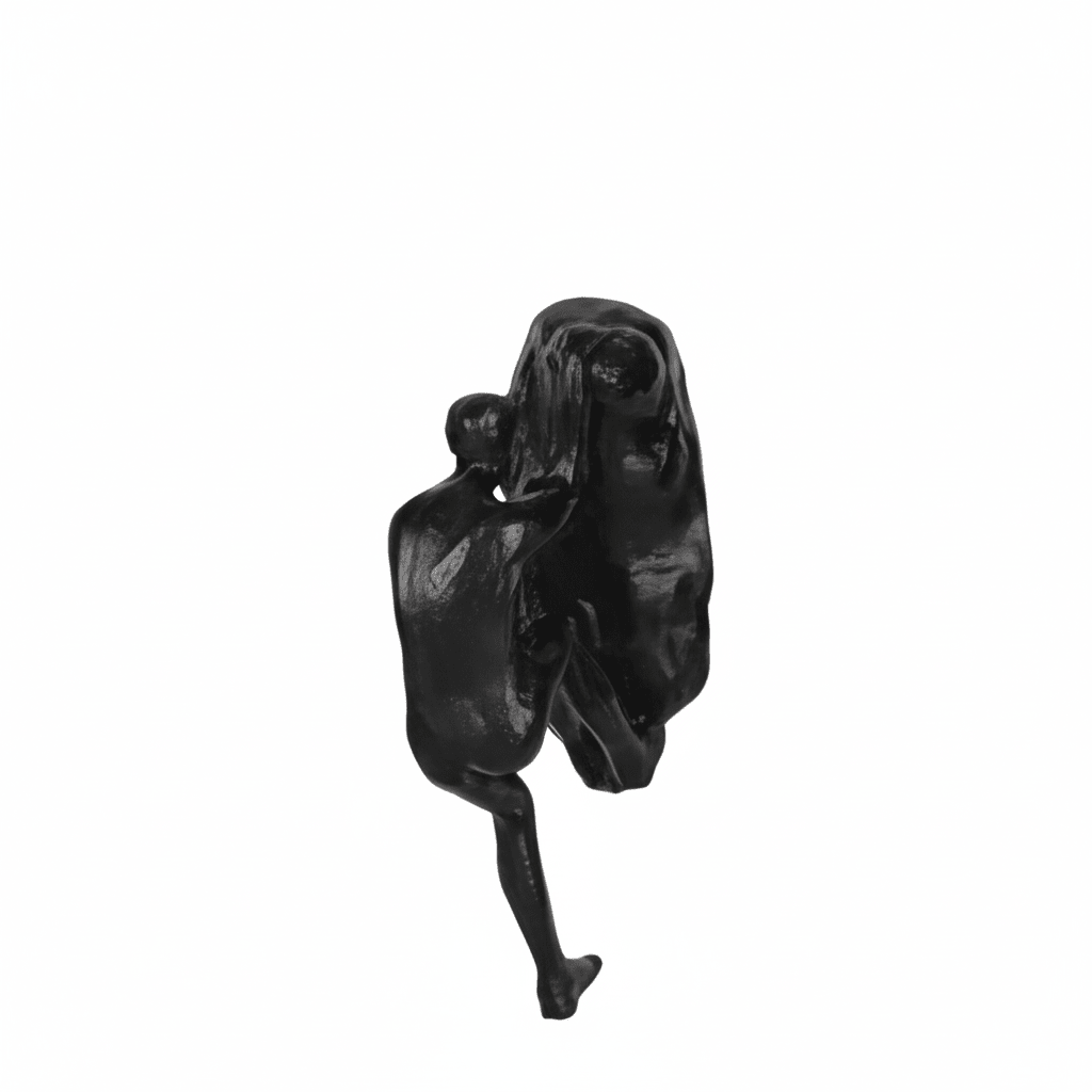 Climbing Figure Resin Wall Sculpture