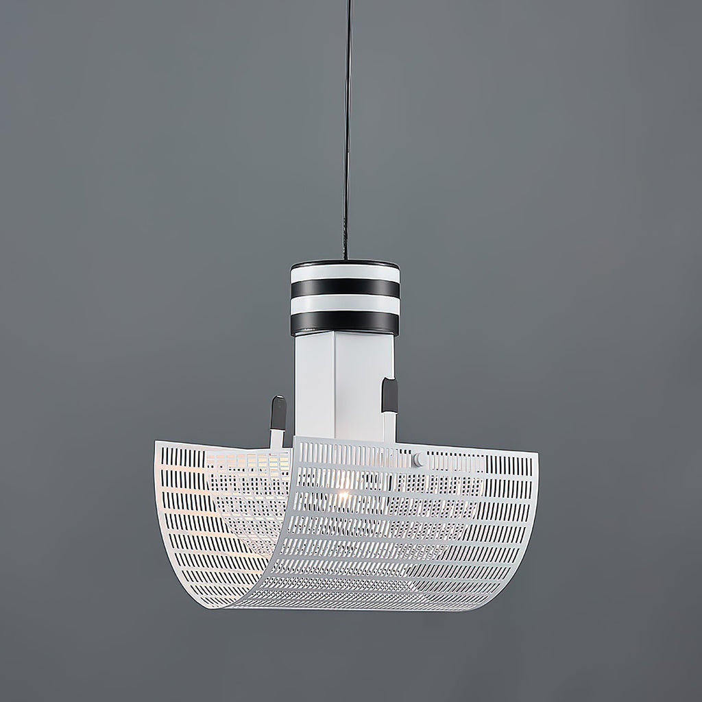 Striped Bowl Perforated Shade Pendant Lamp