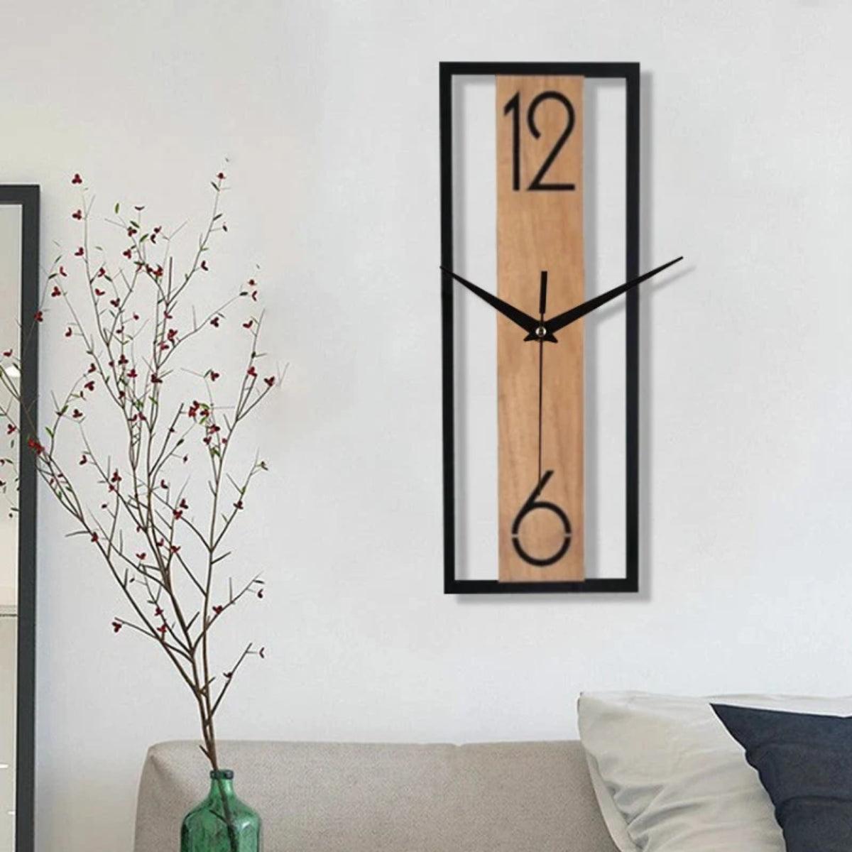 Silent Wall Clock With Minimalist Open Frame Design