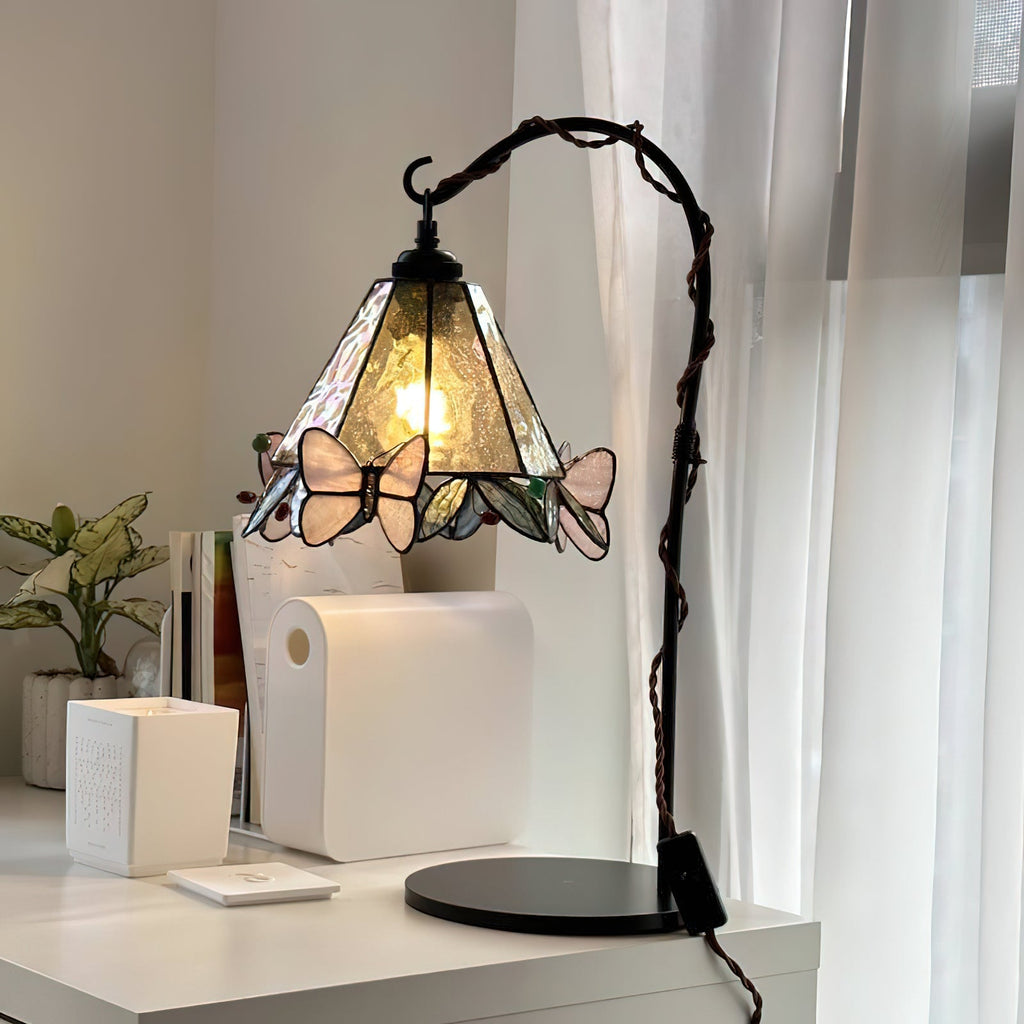 Stained Glass Butterfly Table Lamp