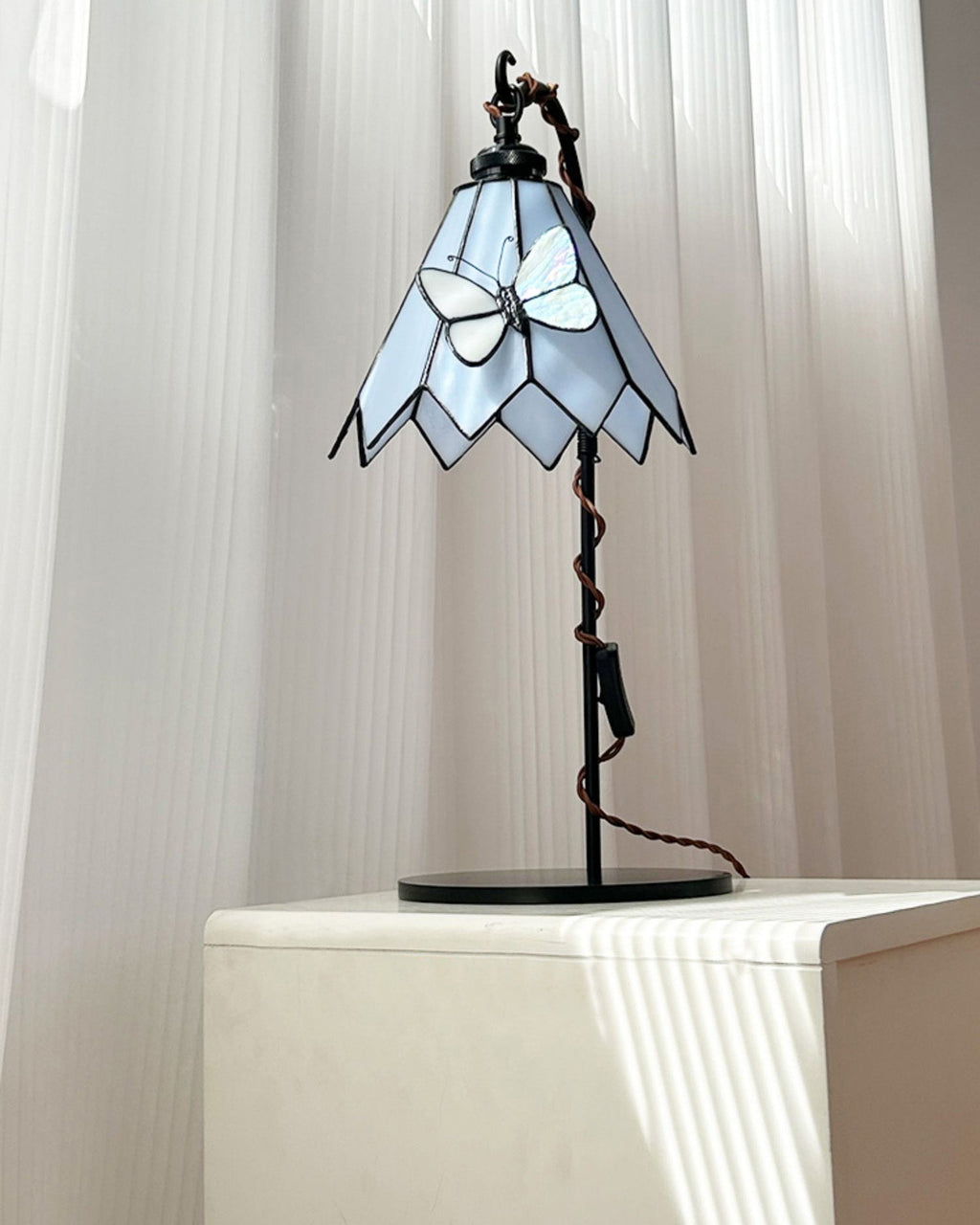 Stained Glass Butterfly Table Lamp