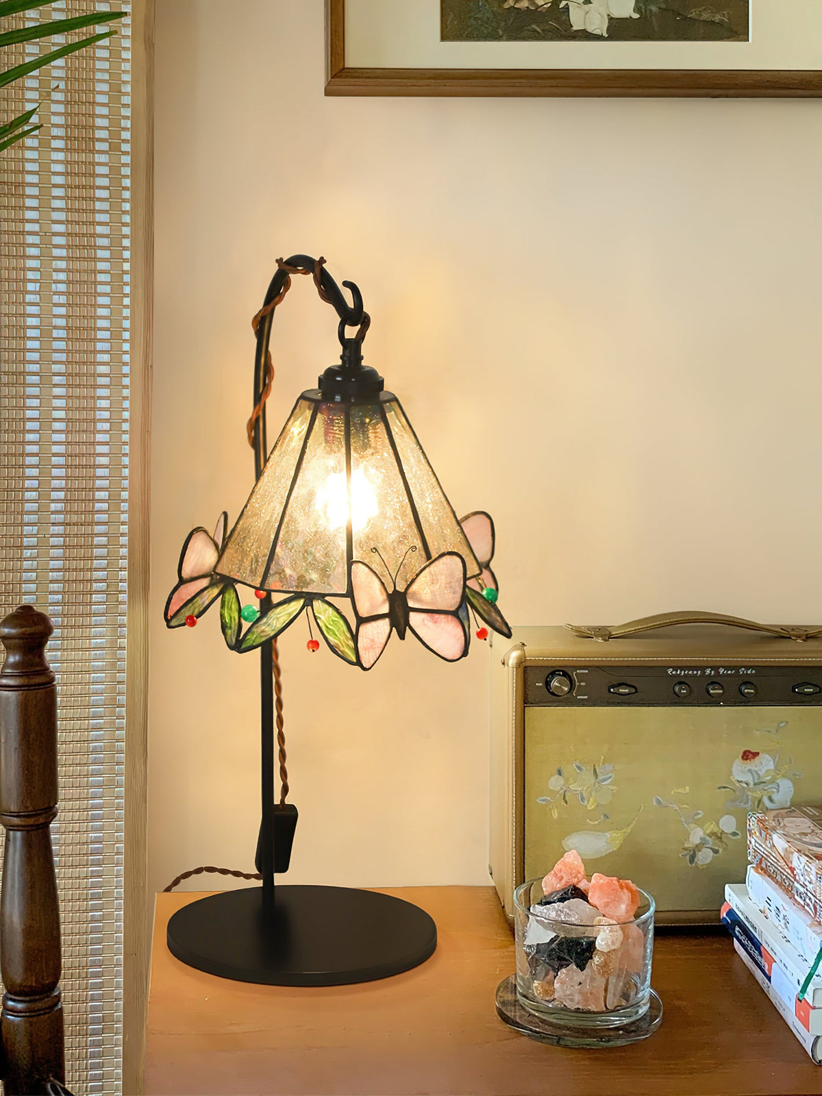 Stained Glass Butterfly Table Lamp