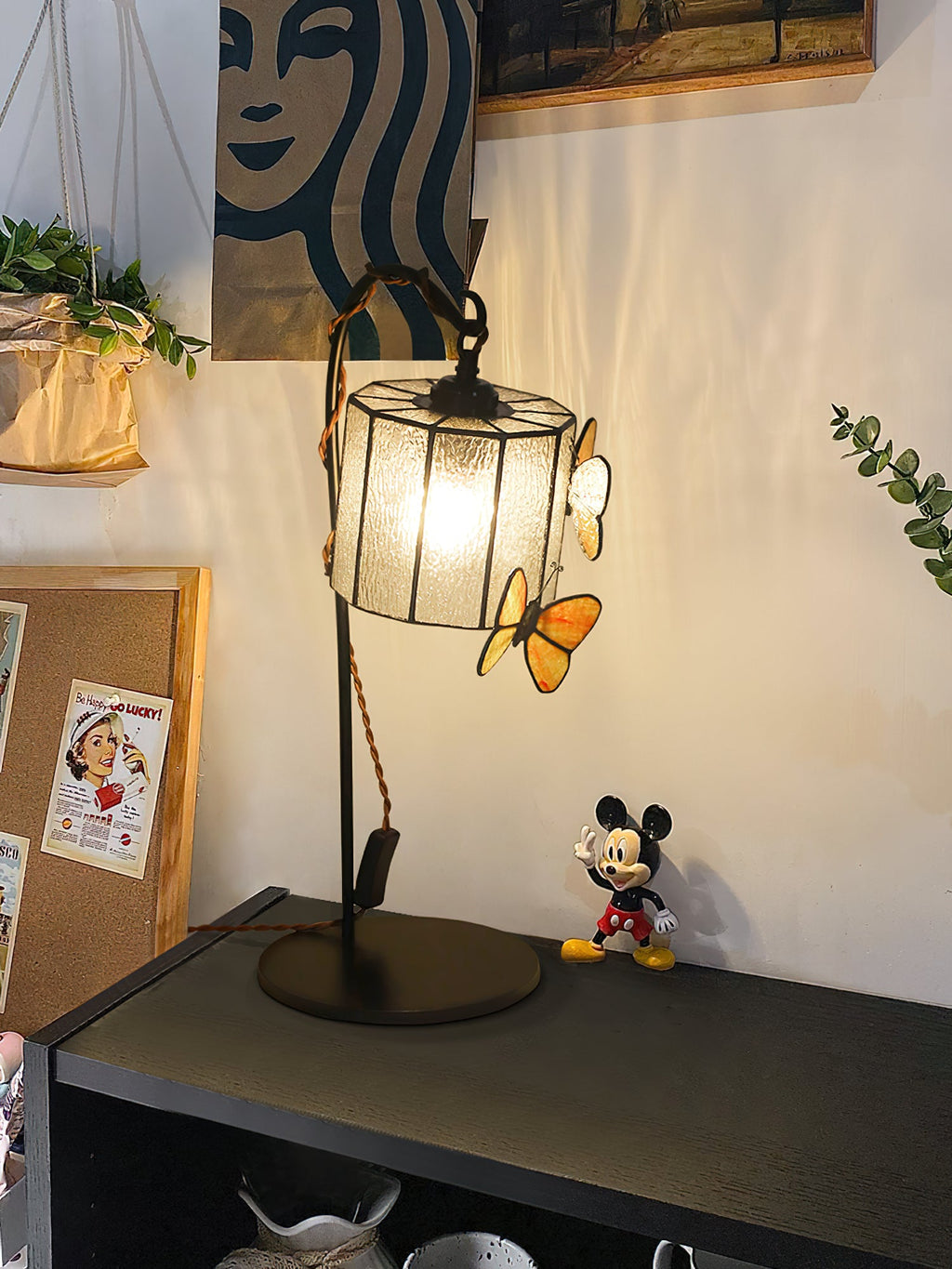 Stained Glass Butterfly Table Lamp