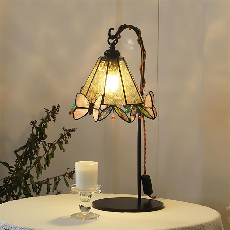 Stained Glass Butterfly Table Lamp
