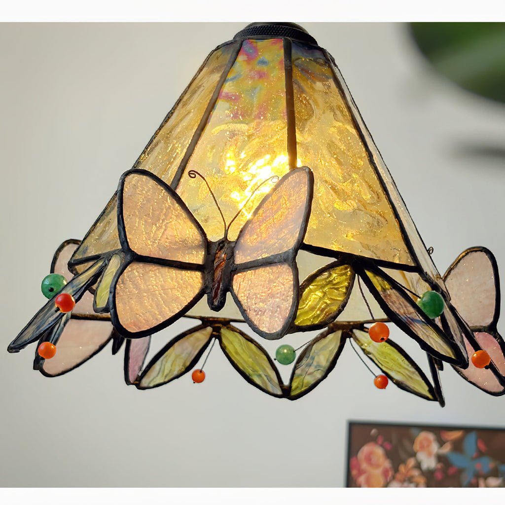 Stained Glass Butterfly Table Lamp