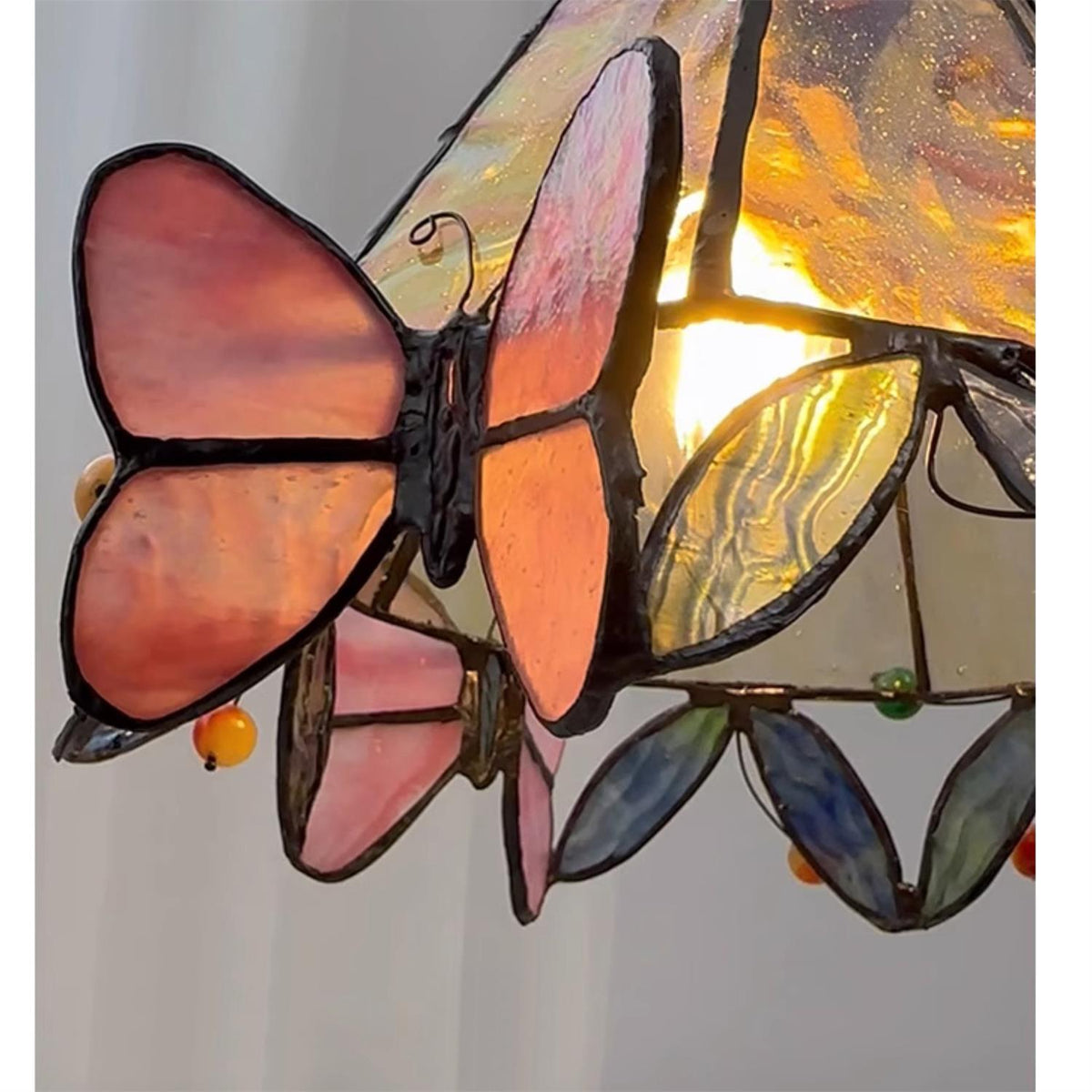 Stained Glass Butterfly Table Lamp
