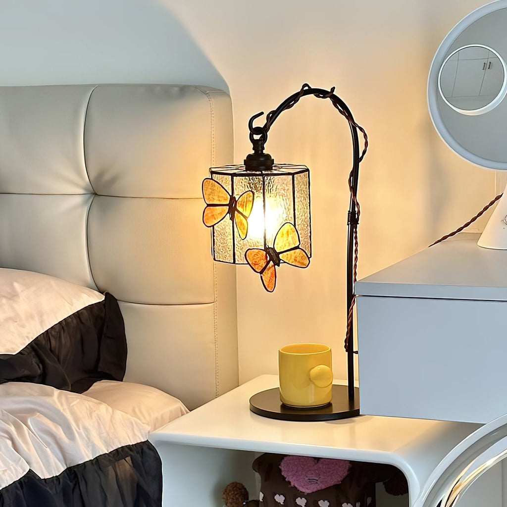 Stained Glass Butterfly Table Lamp