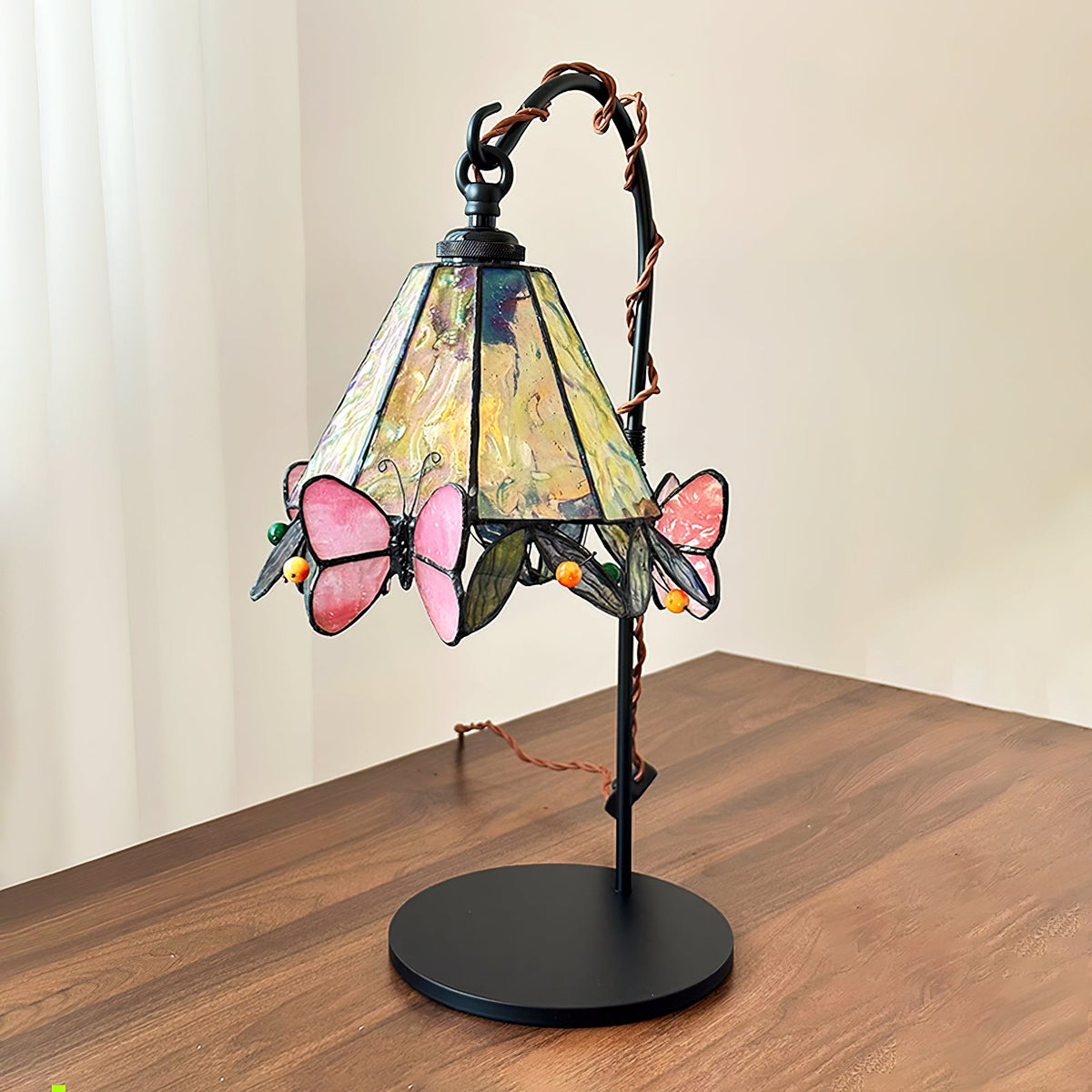 Stained Glass Butterfly Table Lamp