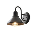 Vintage Outdoor Wall Light With Barn Shade And Gooseneck Design