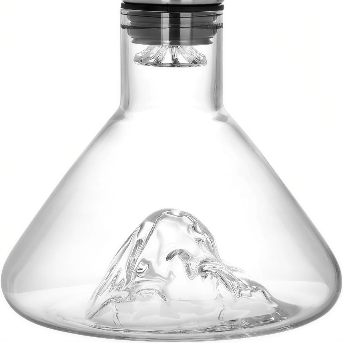 Iceberg Sculpted Crystal Wine Decanter with Aerator