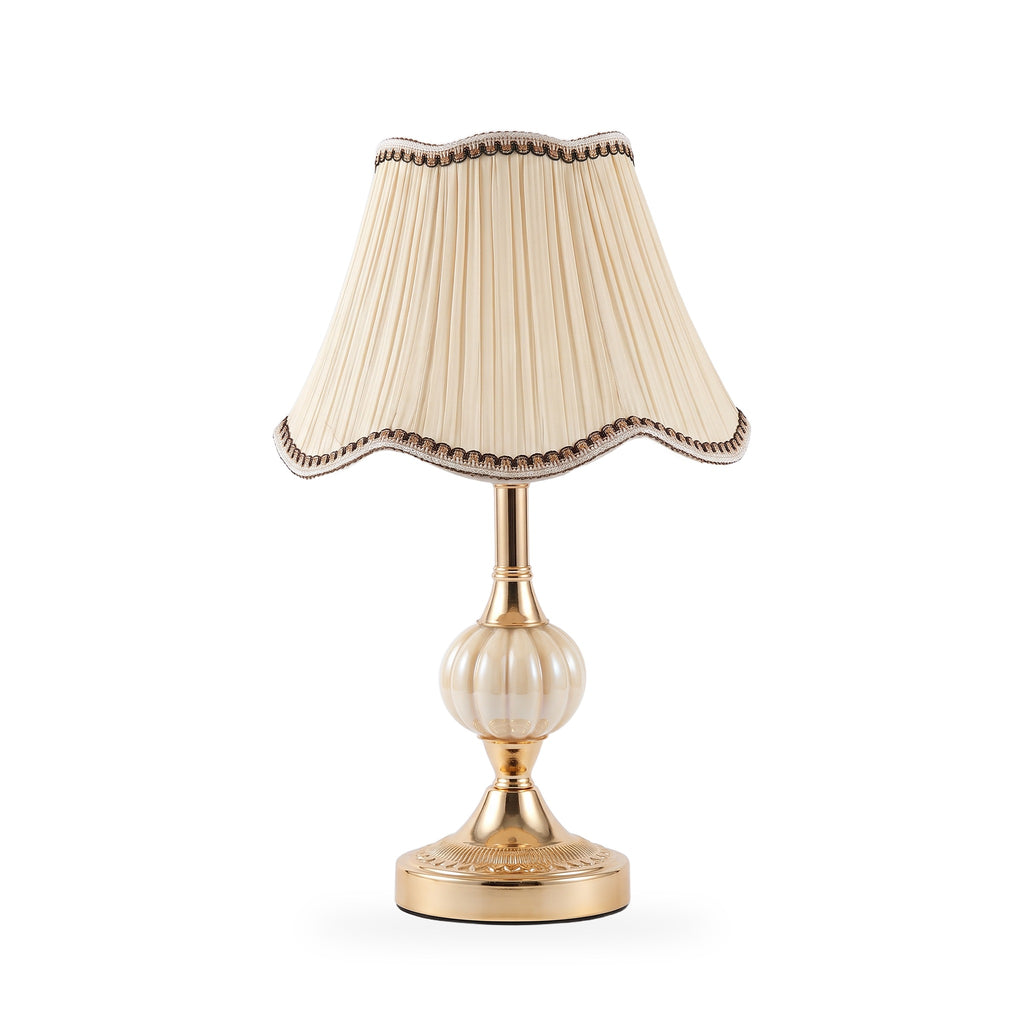 Scalloped Pleated Shade Urn Table Lamp